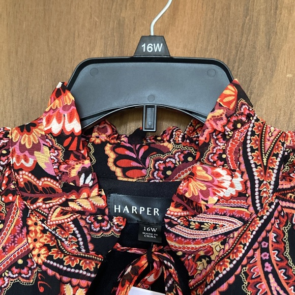 Relisted Harper 241 boho paisley floral print dress 16W - Picture 7 of 16